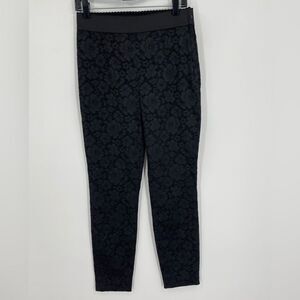 Dolce & Gabbana Women’s Black Lace Lined Elastic Waist Pull On Pants size 44